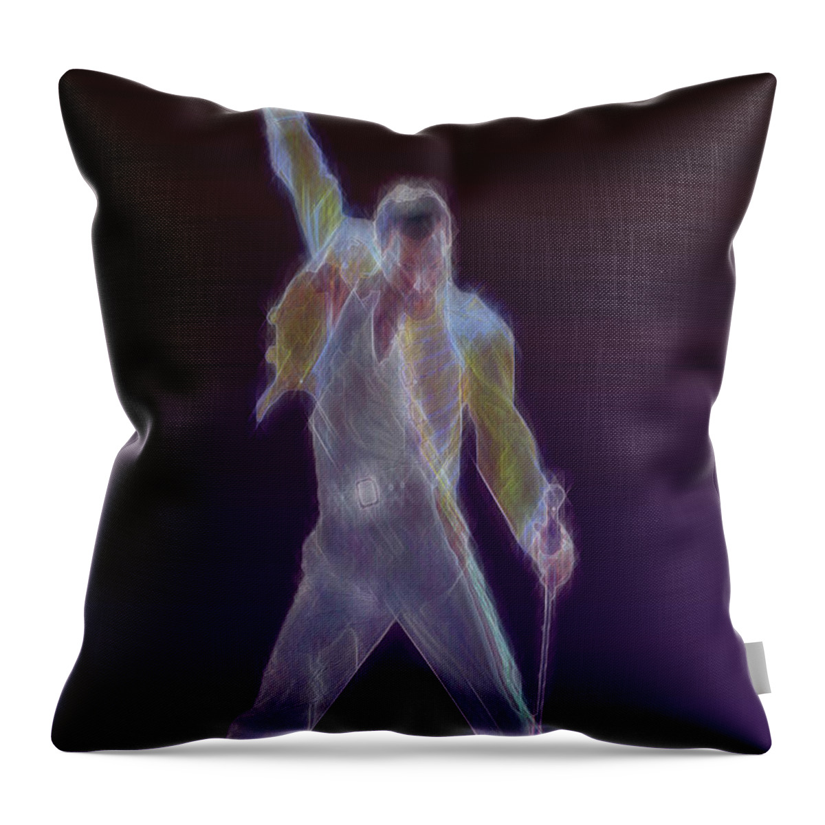 Freddy Throw Pillow featuring the digital art Mr. Fahrenheit by Kenneth Armand Johnson