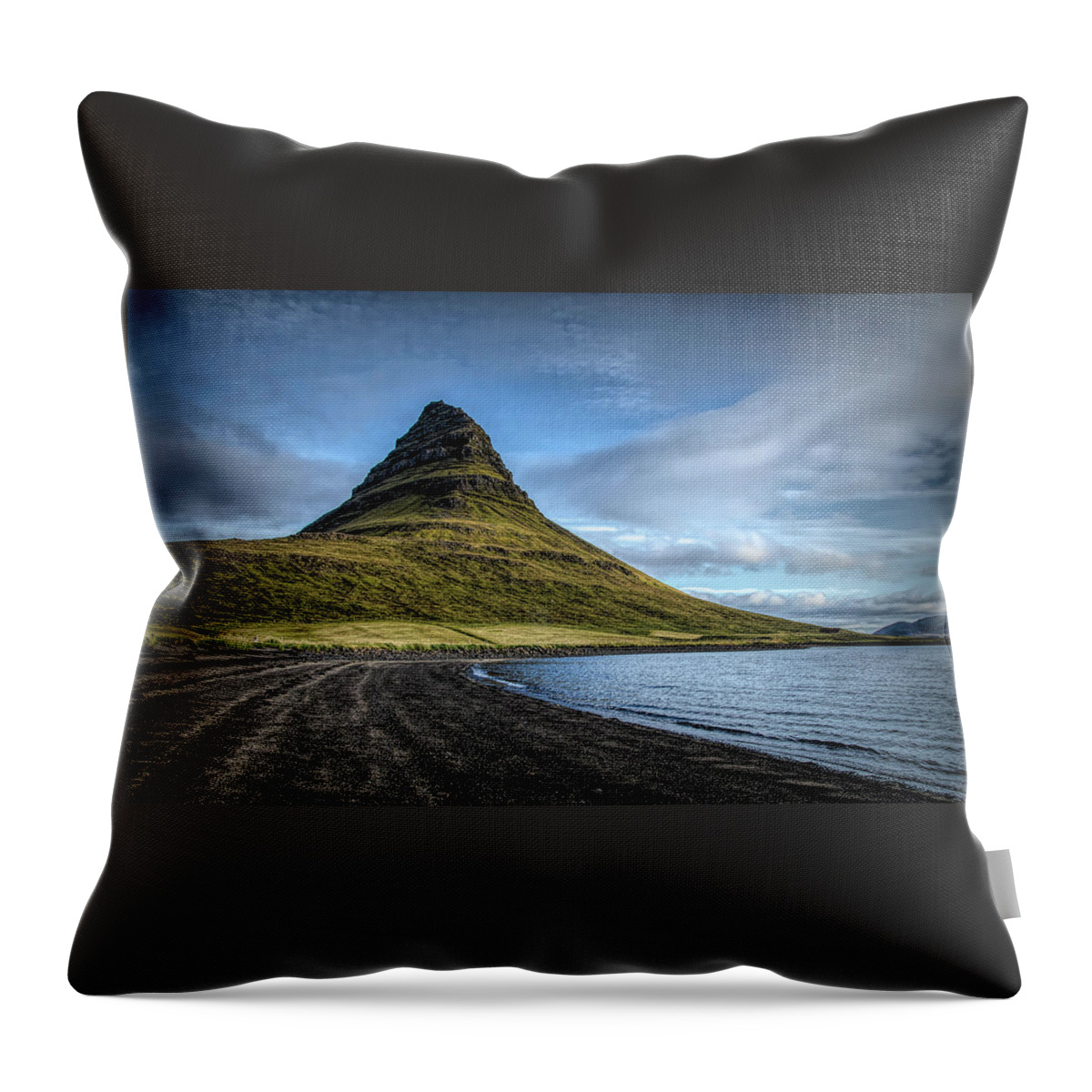 Iceland Throw Pillow featuring the photograph Mt Kirkjufell by Jim Cook