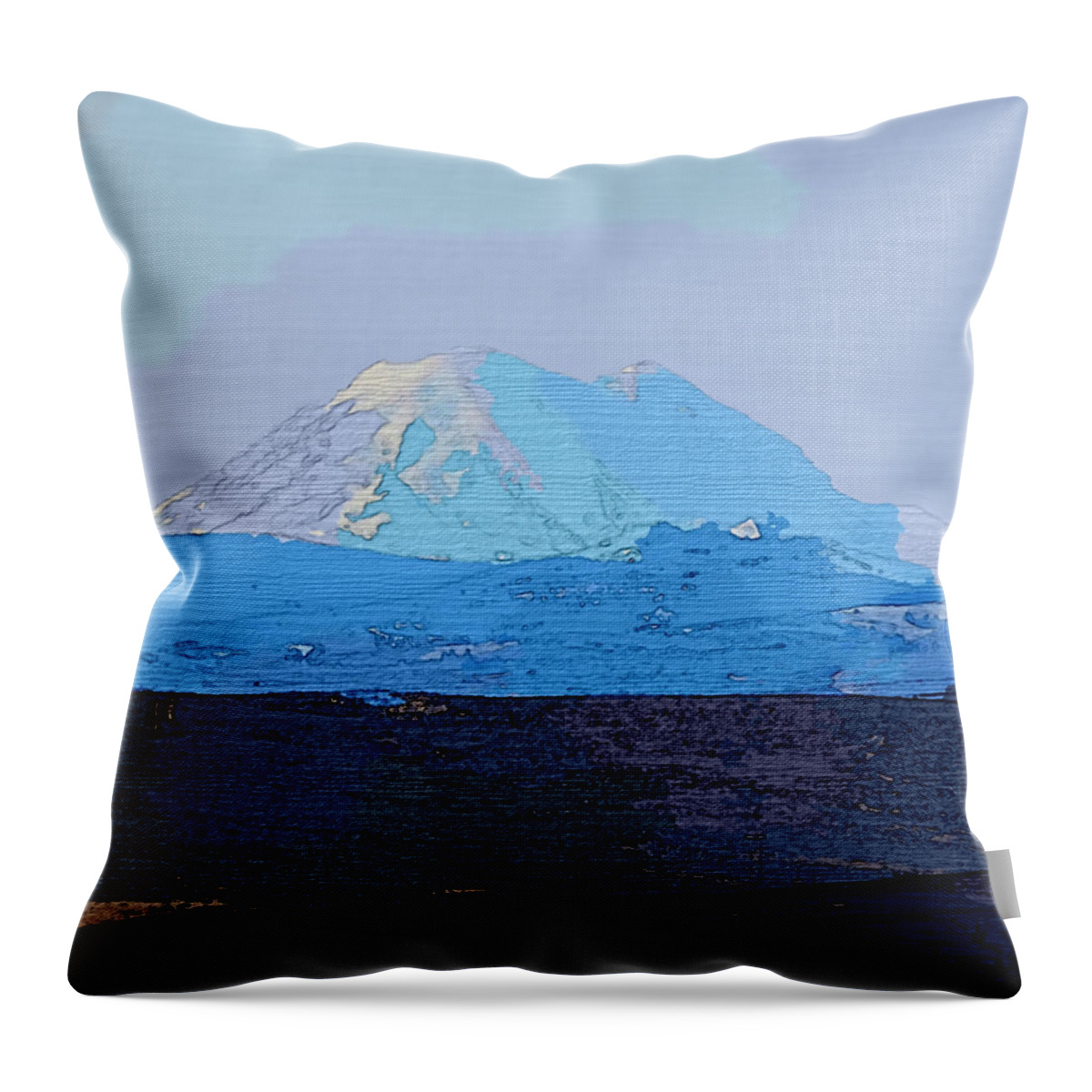Mountain Throw Pillow featuring the photograph Mt. Ranier by Robert Bissett