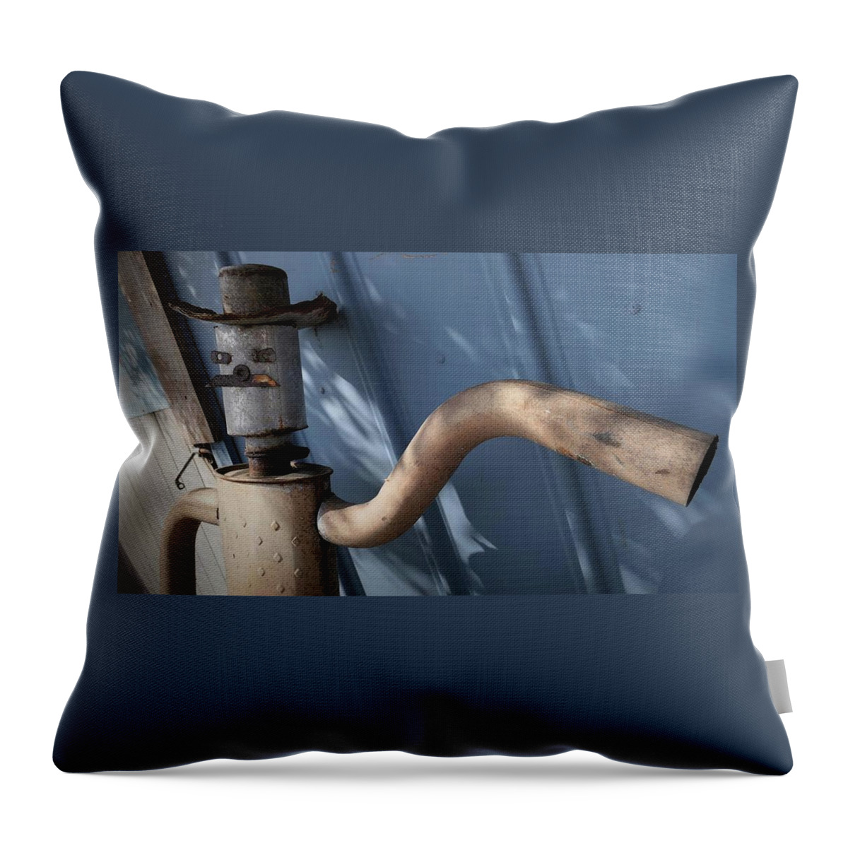 Sausalito Throw Pillow featuring the photograph Muffler Man by John Parulis