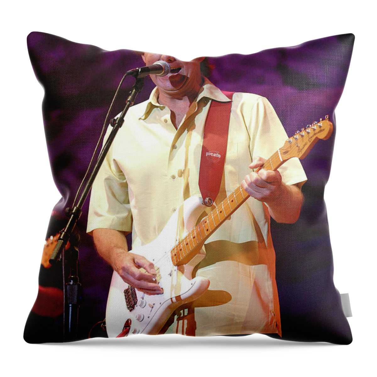 Musician Throw Pillow featuring the photograph Musician Spencer Davis by Concert Photos