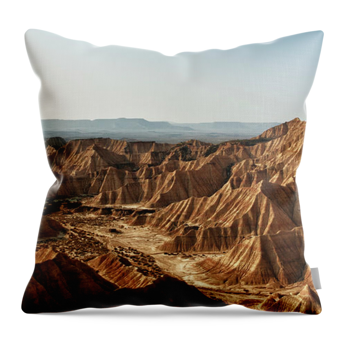 Tranquility Throw Pillow featuring the photograph Natural Park Bardenas Of Navarra by Izeta