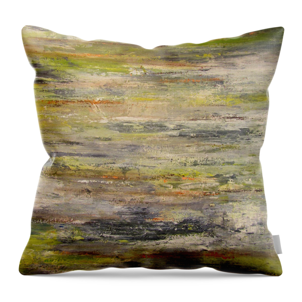 Abstract Throw Pillow featuring the painting Nature's Pleasure by Roberta Rotunda