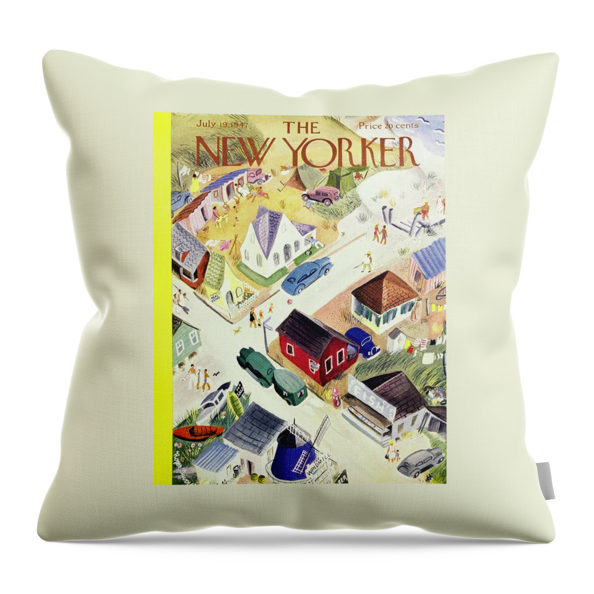 New Yorker July 19th 1947 Throw Pillow