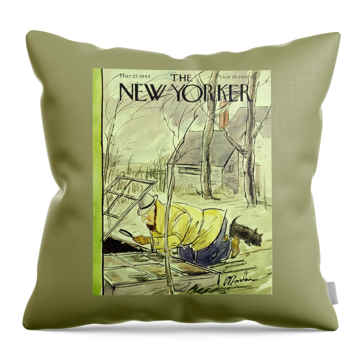 New Yorker March 27 1943 Throw Pillow