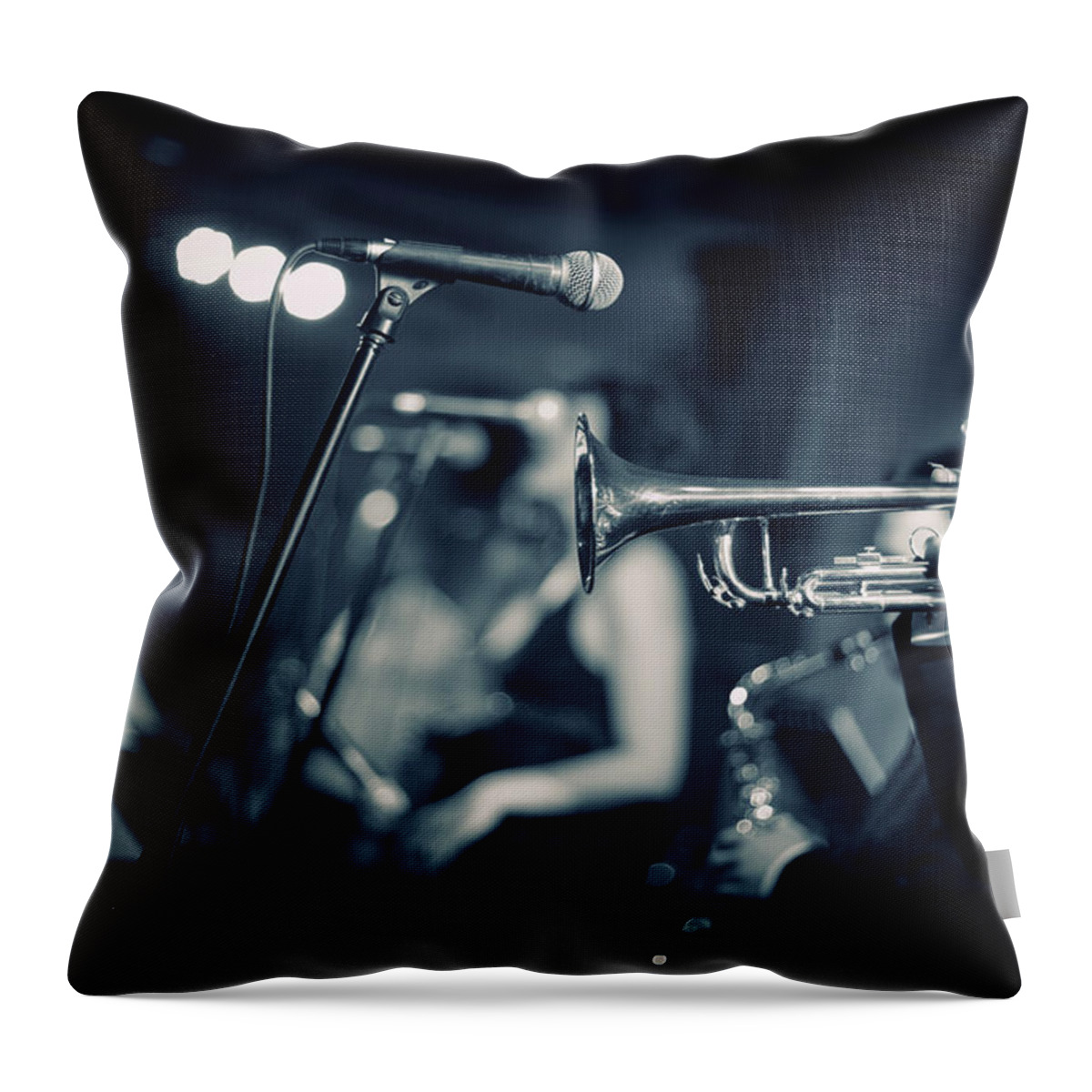 Singer Throw Pillow featuring the photograph Night Club by Tunart