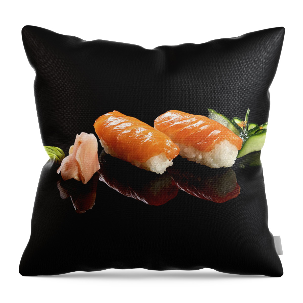 Wasabi Throw Pillow featuring the photograph Nigiri Sushi Style by The lycan