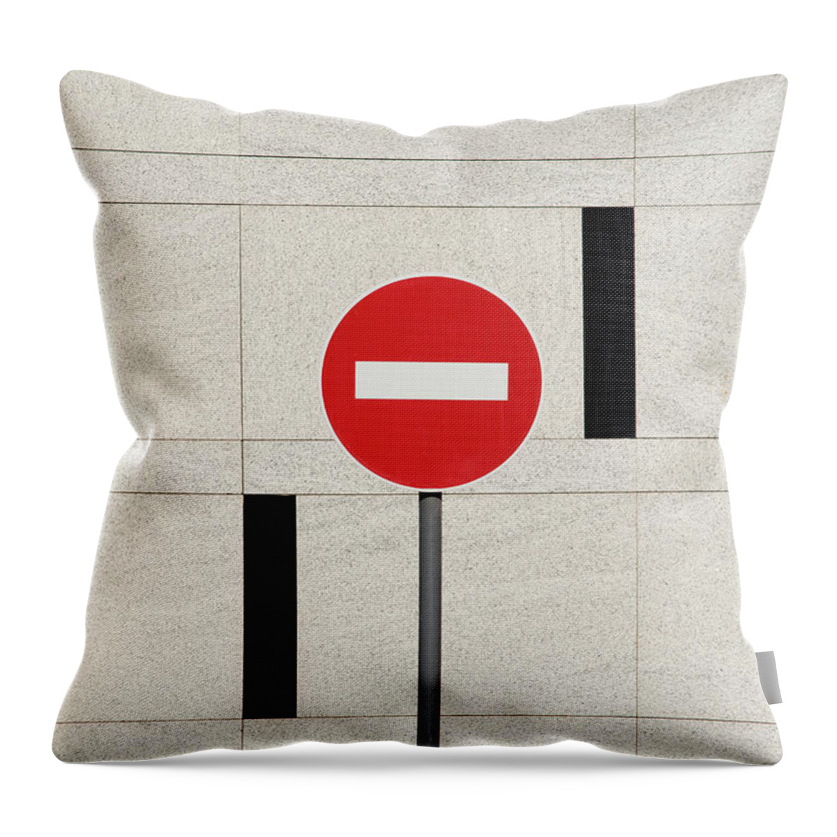 Urban Throw Pillow featuring the photograph No Entry by Stuart Allen