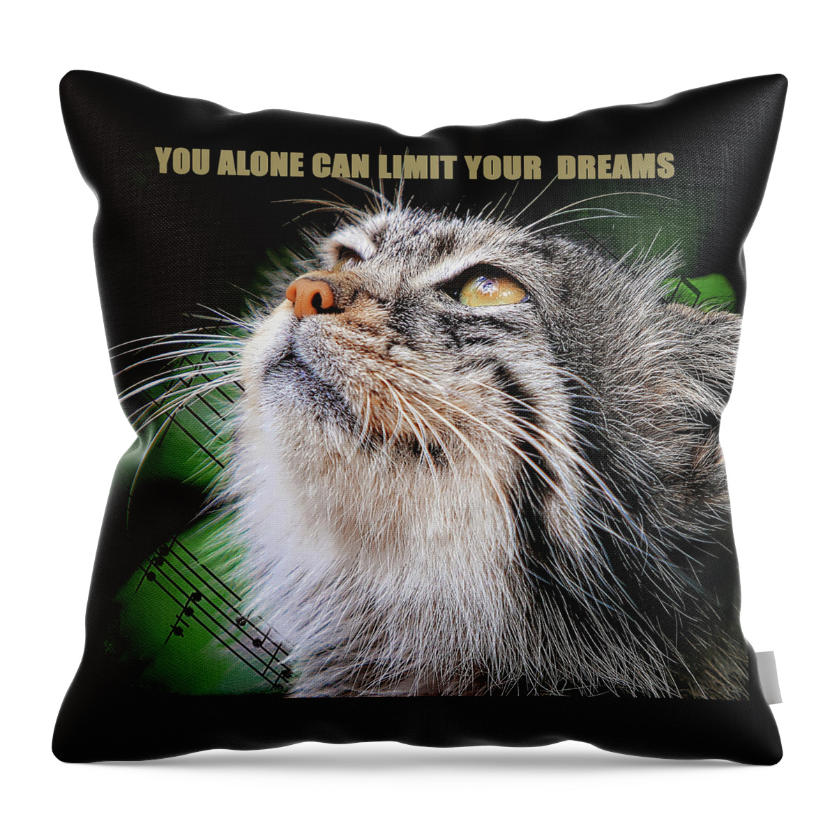 Cat Throw Pillow featuring the digital art No Limit On Your Dreams by Michelle Liebenberg