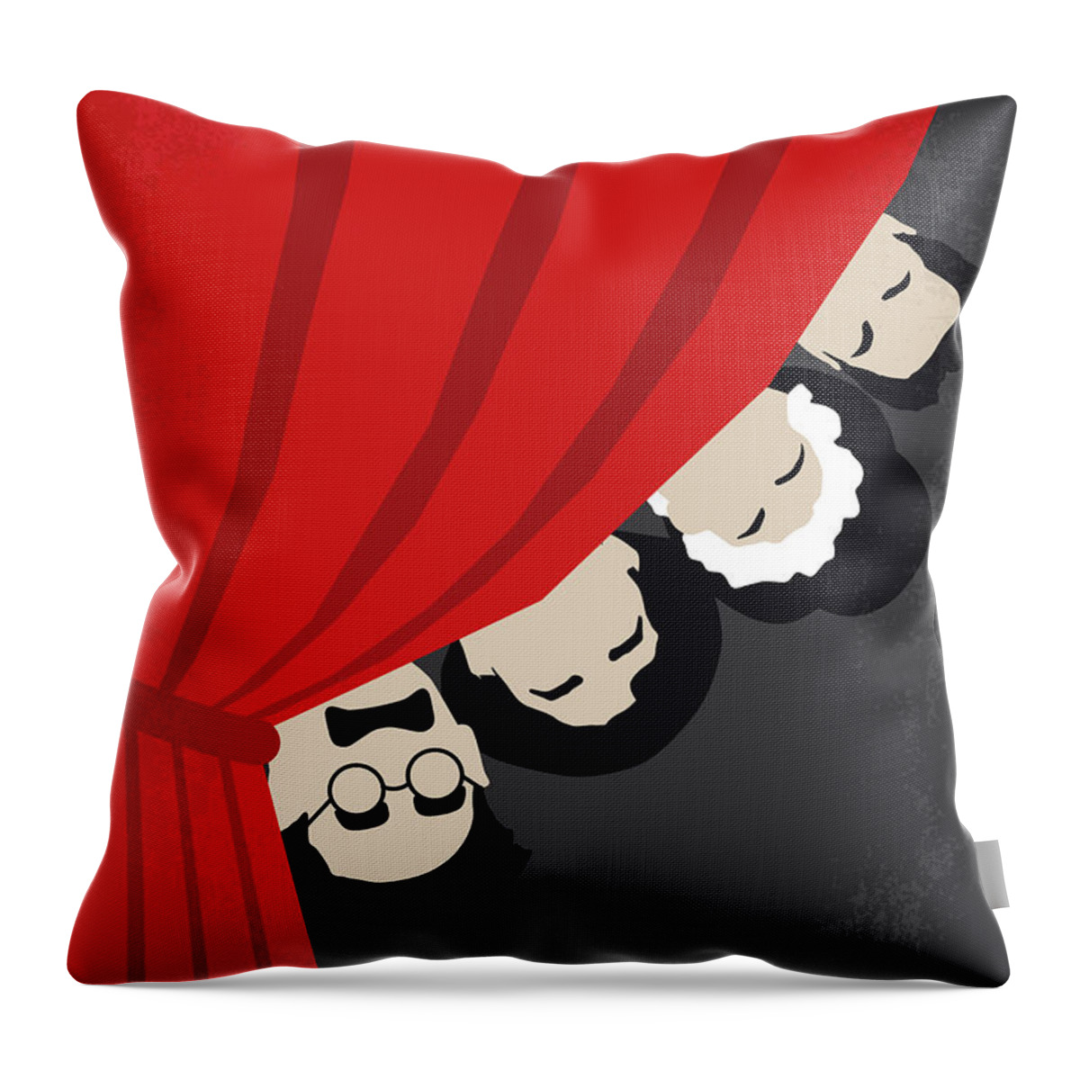 A Night At The Opera Throw Pillow featuring the digital art No1053 My A Night at the Opera minimal movie poster by Chungkong Art