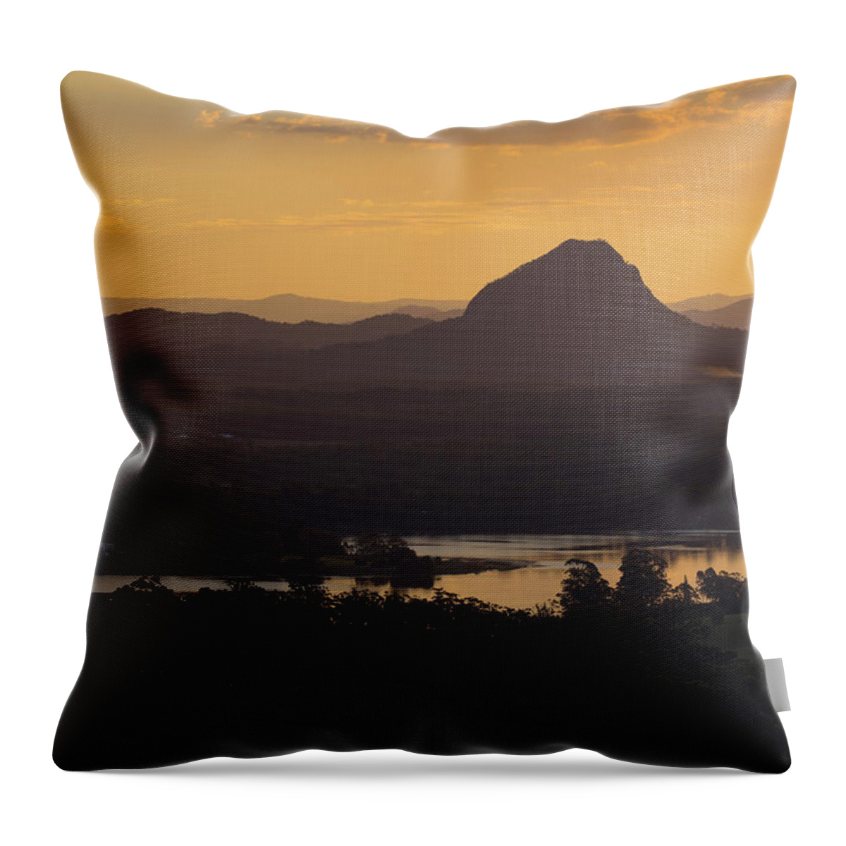 Landscape Throw Pillow featuring the photograph Noosa Hinterland by Nicolas Lombard