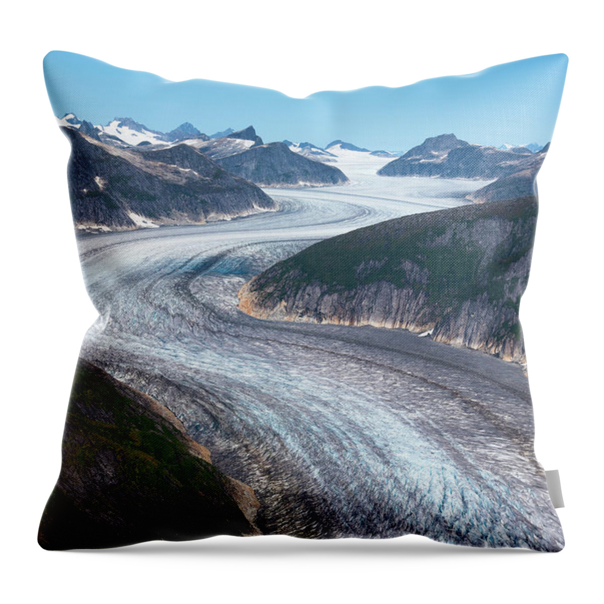 Norris Glacier Throw Pillow featuring the photograph Norris Glacier by David Kirby