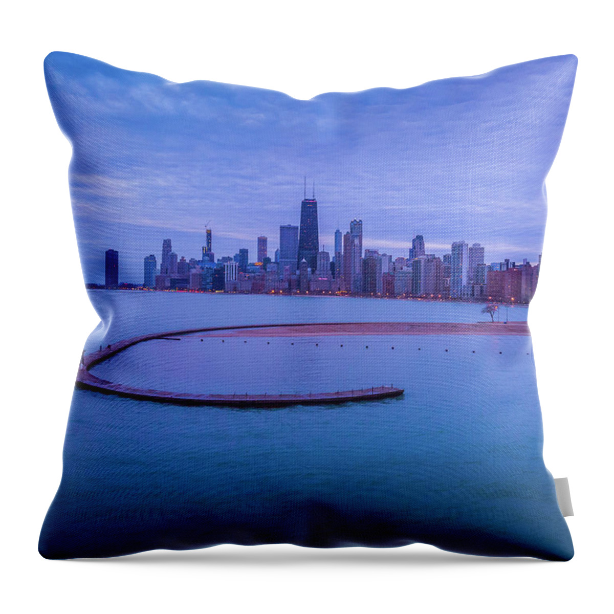 Chicago Throw Pillow featuring the photograph North Avenue Beach Chicago, IL by Bobby K