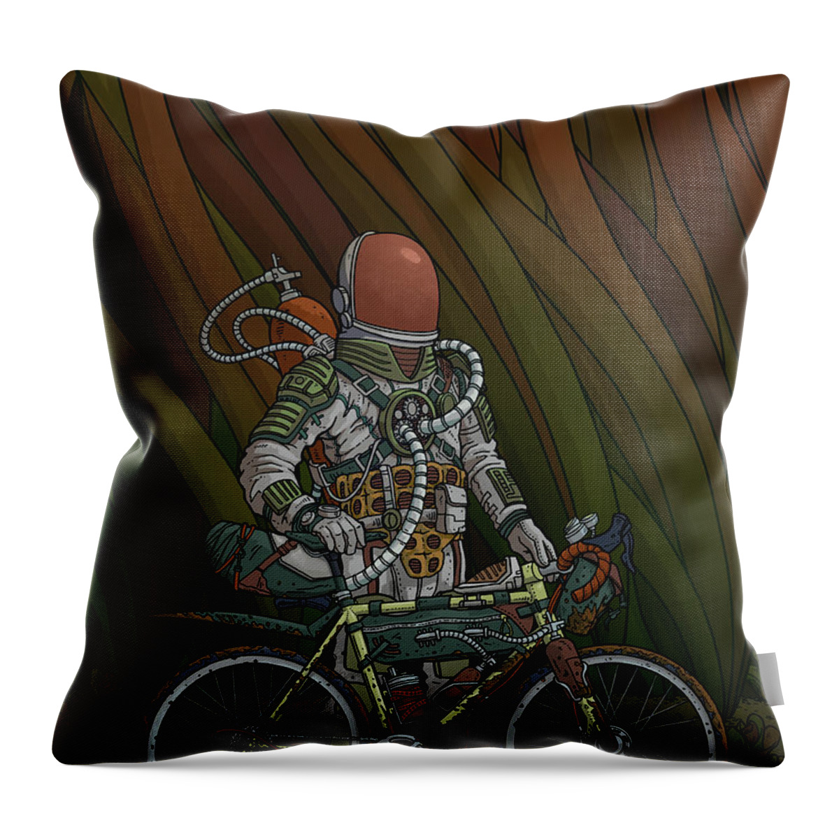 Procreate Throw Pillow featuring the digital art North Branch, 140psi by EvanArt - Evan Miller