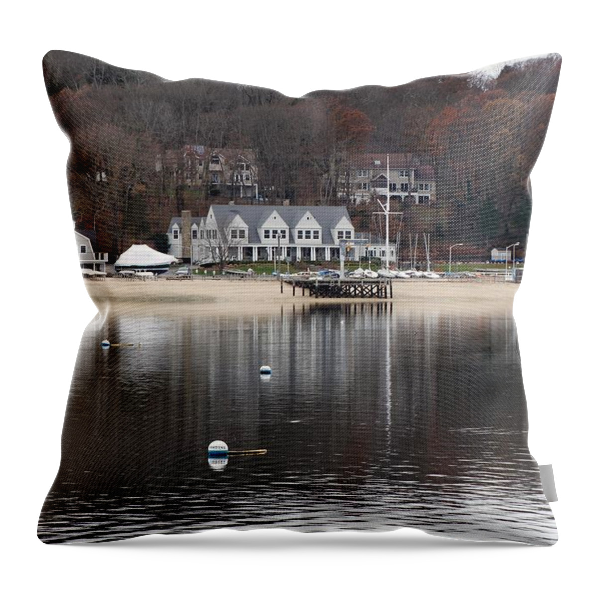 Northport Throw Pillow featuring the photograph Northport Harbor by Susan Jensen