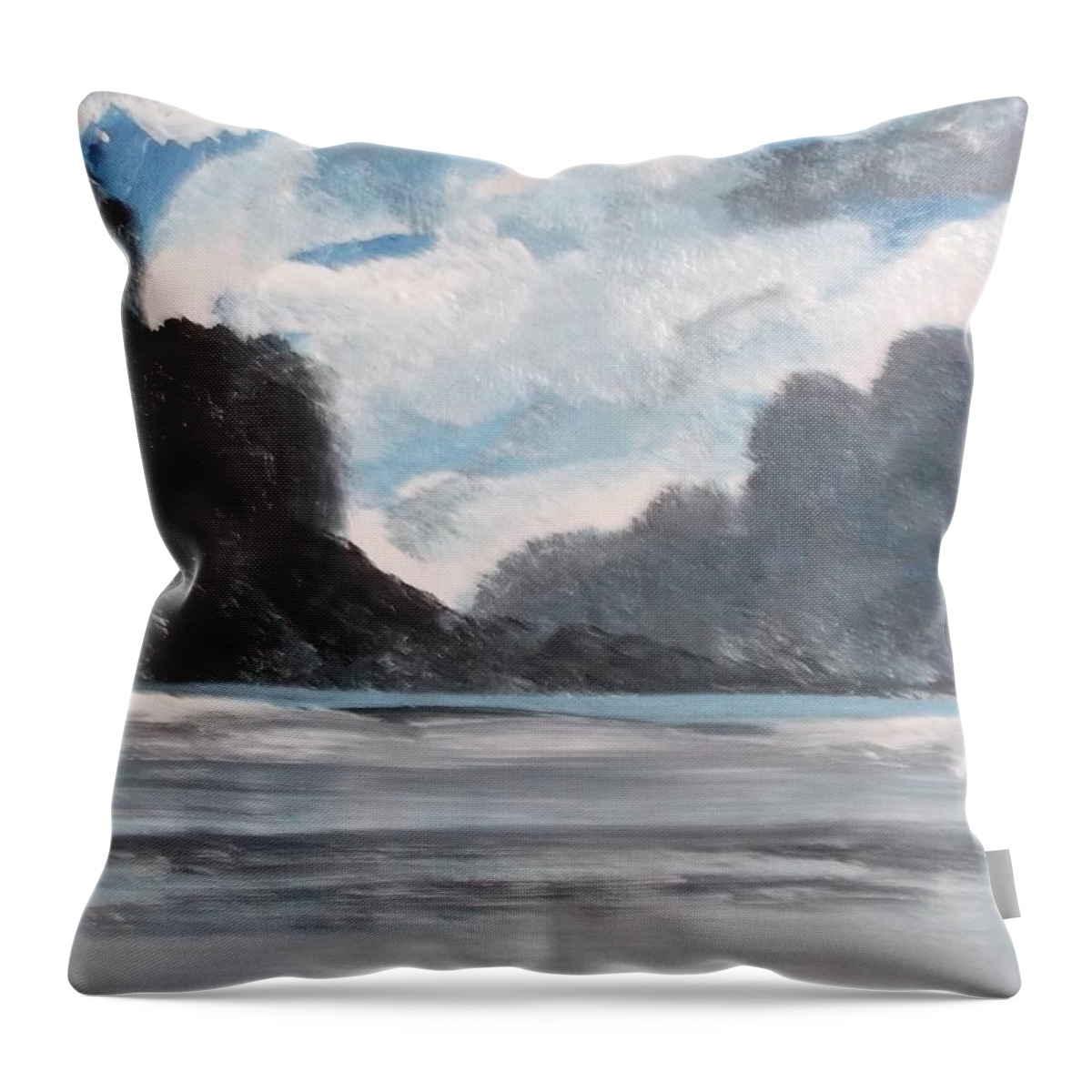 Norway Throw Pillow featuring the painting Norwegian Splendour by Carole Robins