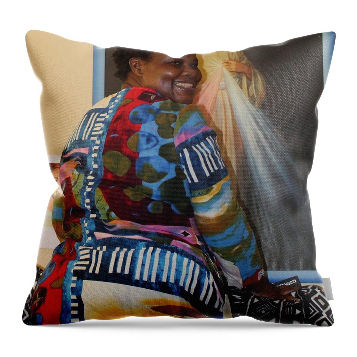 Jesus Throw Pillow featuring the photograph Ntusse by Gloria Ssali