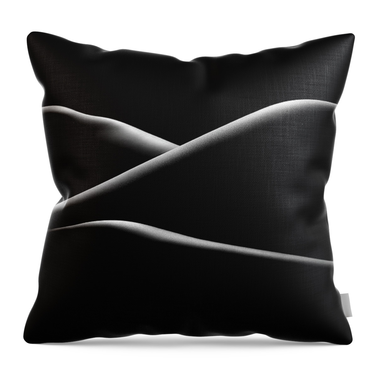 Woman Throw Pillow featuring the photograph Nude woman bodyscape 17 by Johan Swanepoel