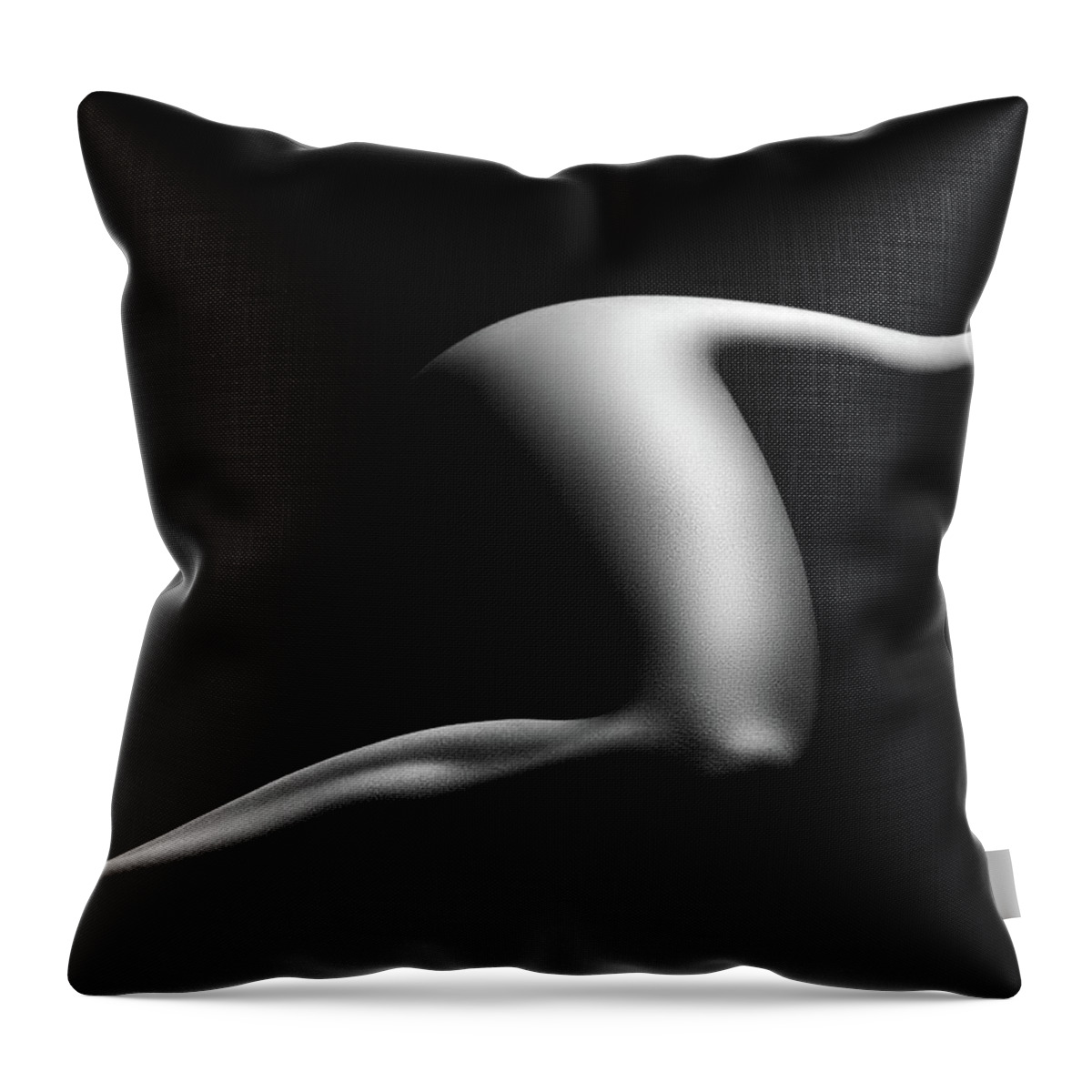 #faatoppicks Throw Pillow featuring the photograph Nude woman bodyscape 9 by Johan Swanepoel