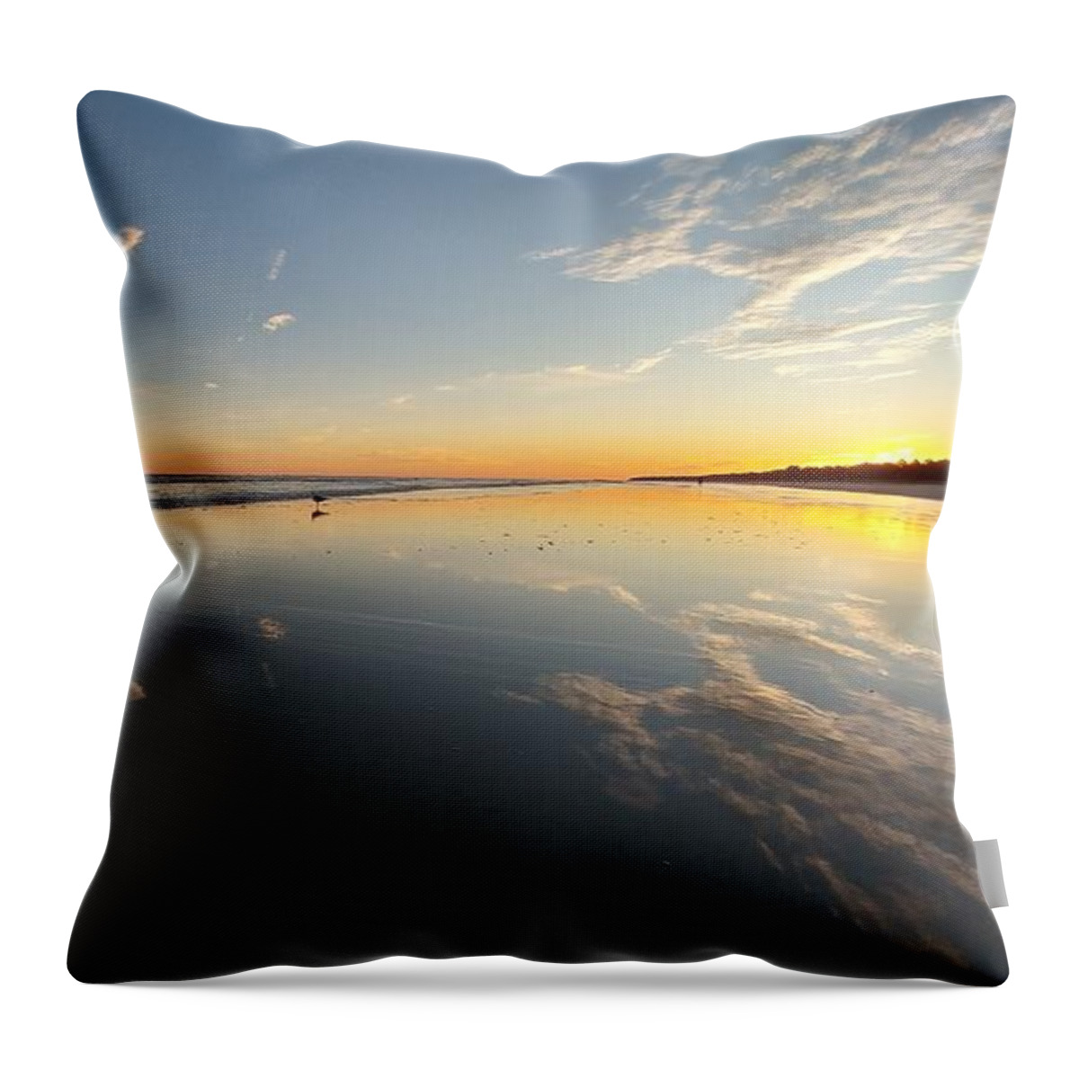 Ocean Reflections Throw Pillow featuring the photograph Ocean Reflections by Jennifer Forsyth