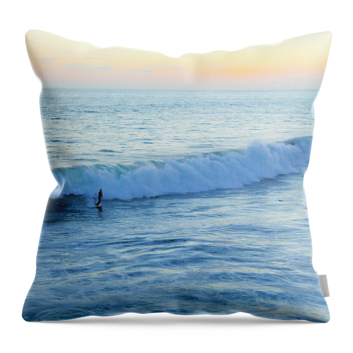 Big Wave Throw Pillow featuring the photograph Oceanside California Big Wave Surfing 86 by Catherine Walters