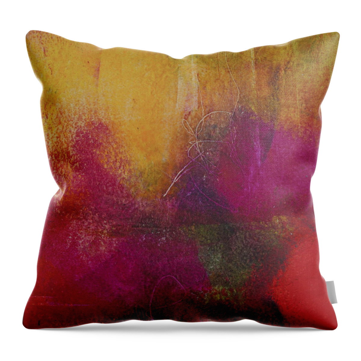 Oil Throw Pillow featuring the painting Oh So Pink by Christine Chin-Fook