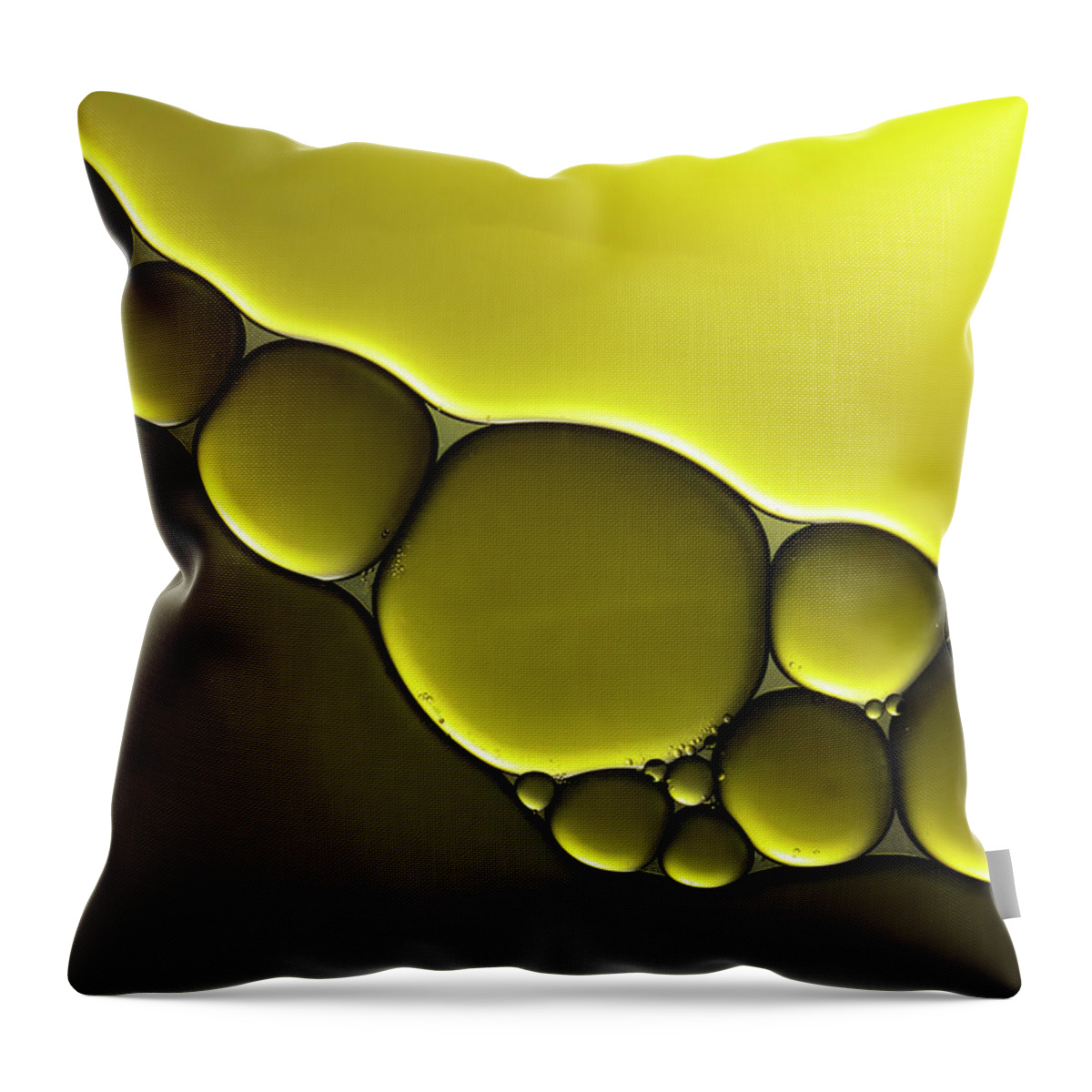 Research Throw Pillow featuring the photograph Oil & Water - Abstract Background by Thomasvogel