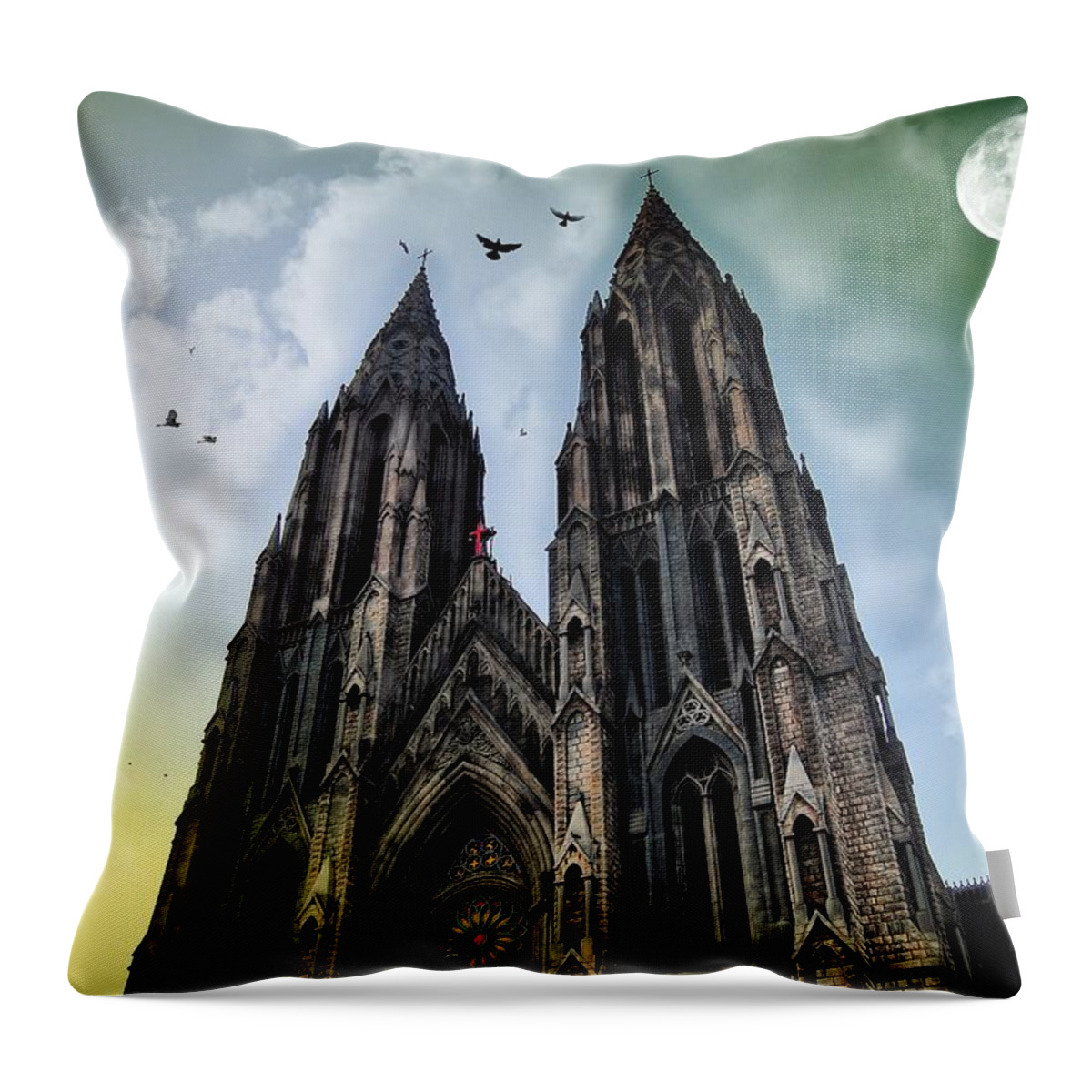 Tranquility Throw Pillow featuring the photograph Old Church by Nilmoni Ghosh Photography