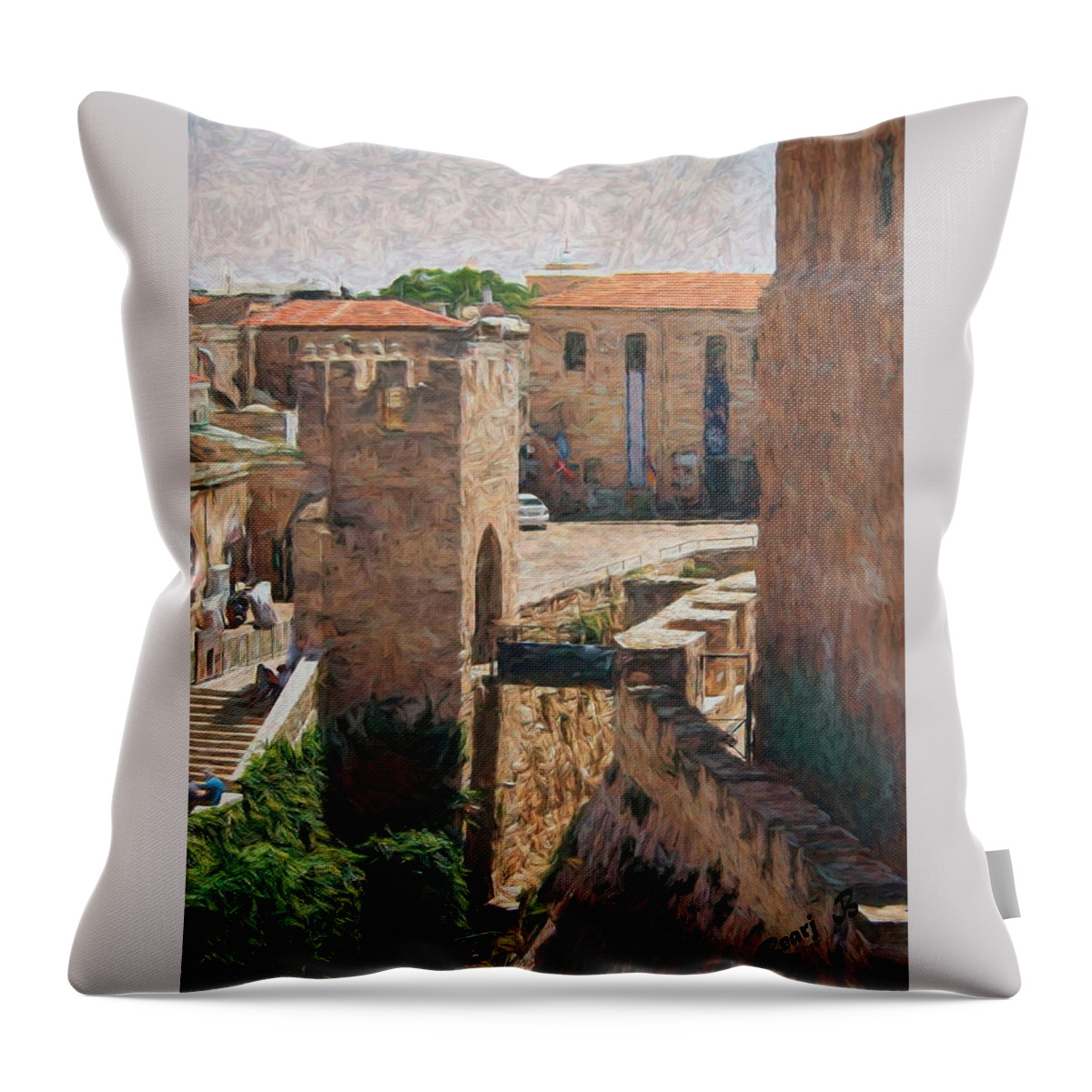 Jerusalem Throw Pillow featuring the photograph Old City, Jerusalem by Bearj B Photo Art