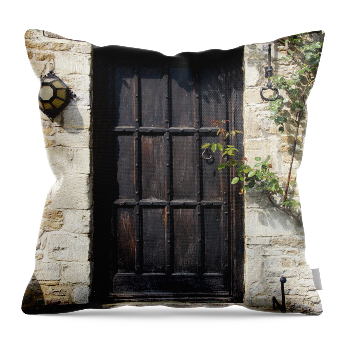 England Throw Pillow featuring the photograph Old Door by Chrisat