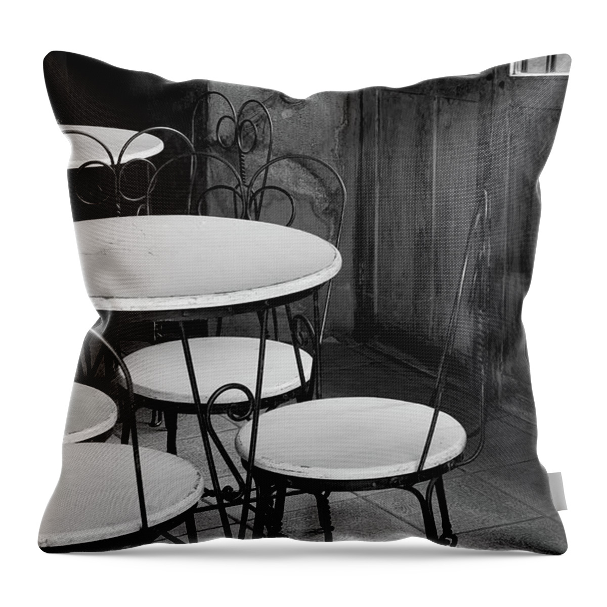 Ice Cream Parlor Throw Pillow featuring the photograph Old Ice Cream Parlor by Maryann Flick