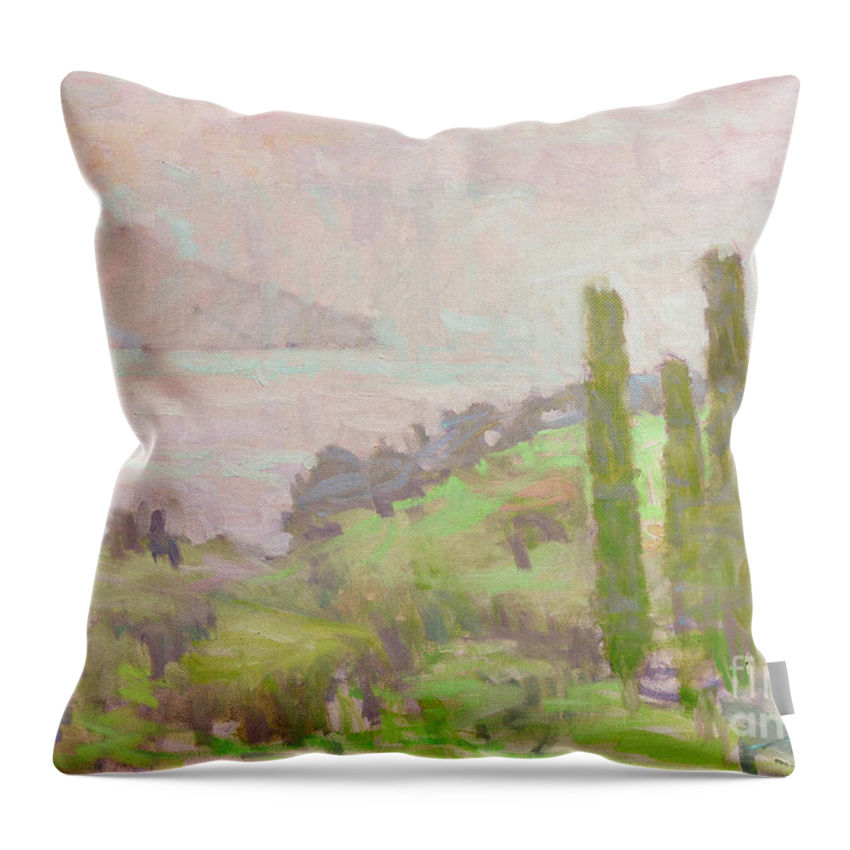 Fresia Throw Pillow featuring the painting On a Dreamy Afternoon by Jerry Fresia