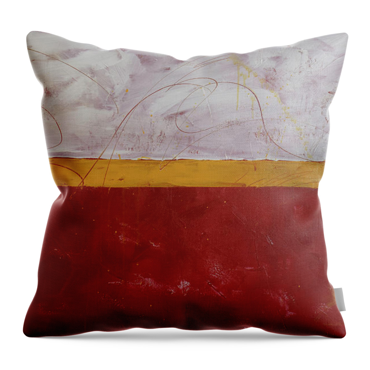 Best Throw Pillow featuring the painting On Course by Paulette B Wright