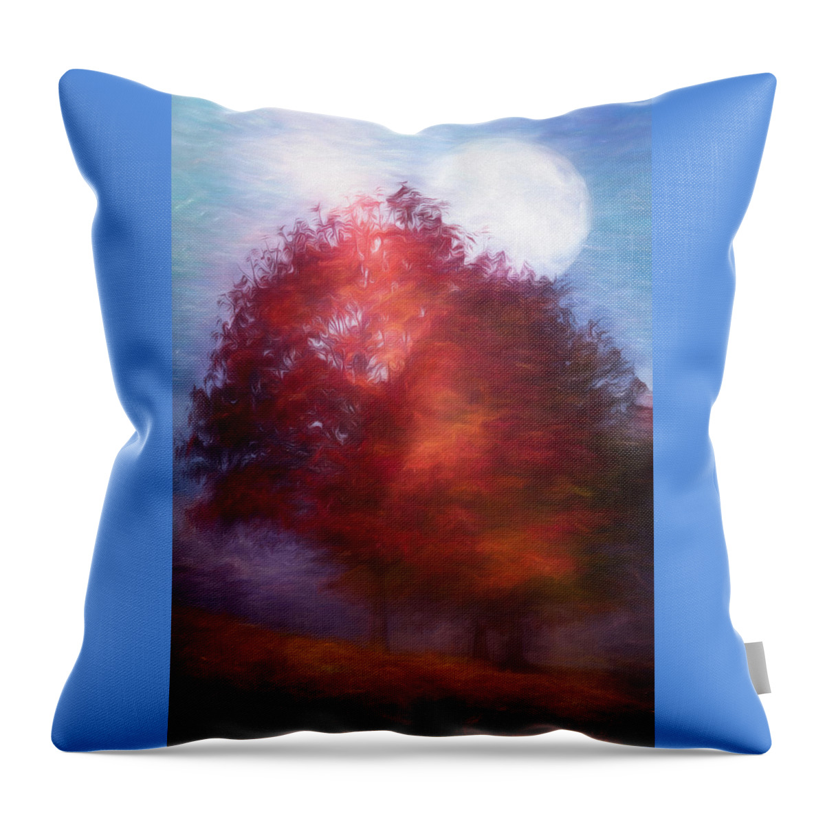 Carolina Throw Pillow featuring the photograph On the Edge of Nightfall in Watercolors by Debra and Dave Vanderlaan