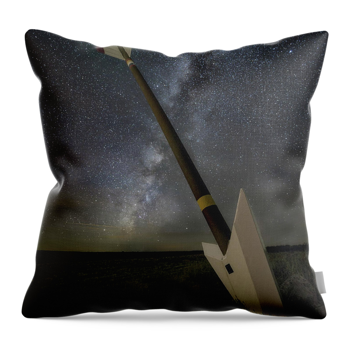 Milky Way Throw Pillow featuring the photograph On the Trail to the Stars by James Clinich