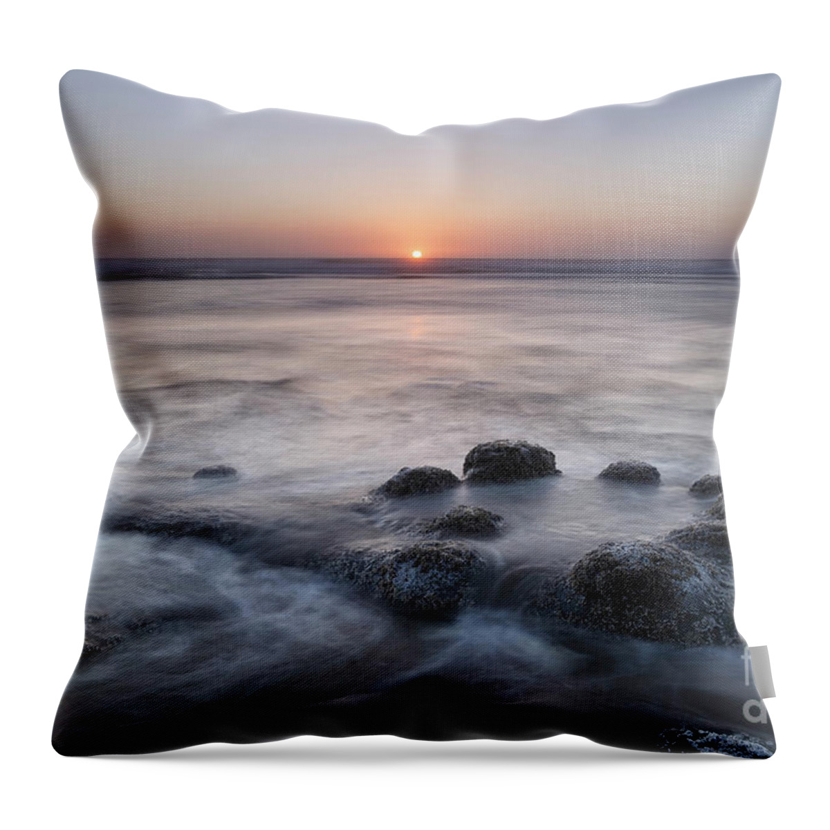 Oregon Throw Pillow featuring the photograph One Day at Sunset by Masako Metz
