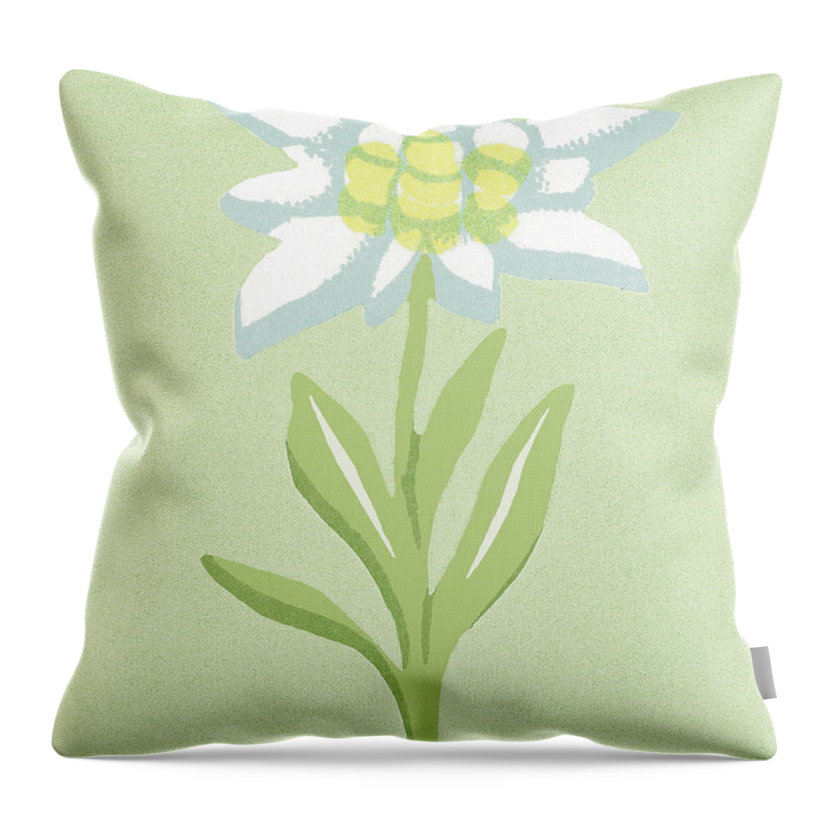 Bloom Throw Pillow featuring the drawing One Flower by CSA Images
