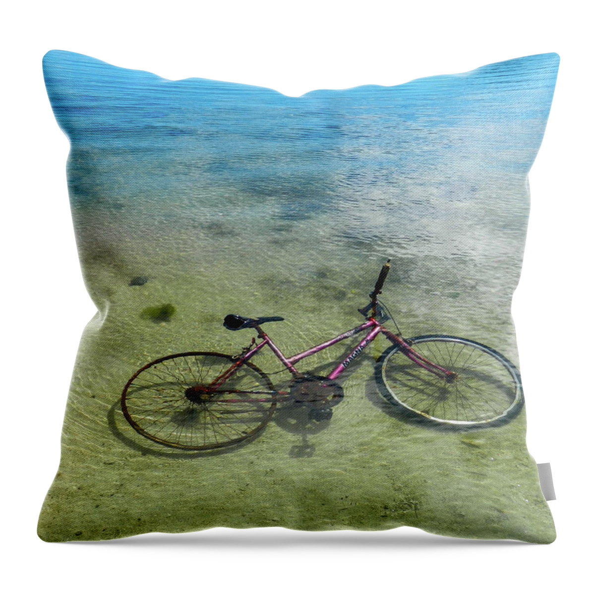 Bicycle Throw Pillow featuring the photograph Oops by Leslie Struxness