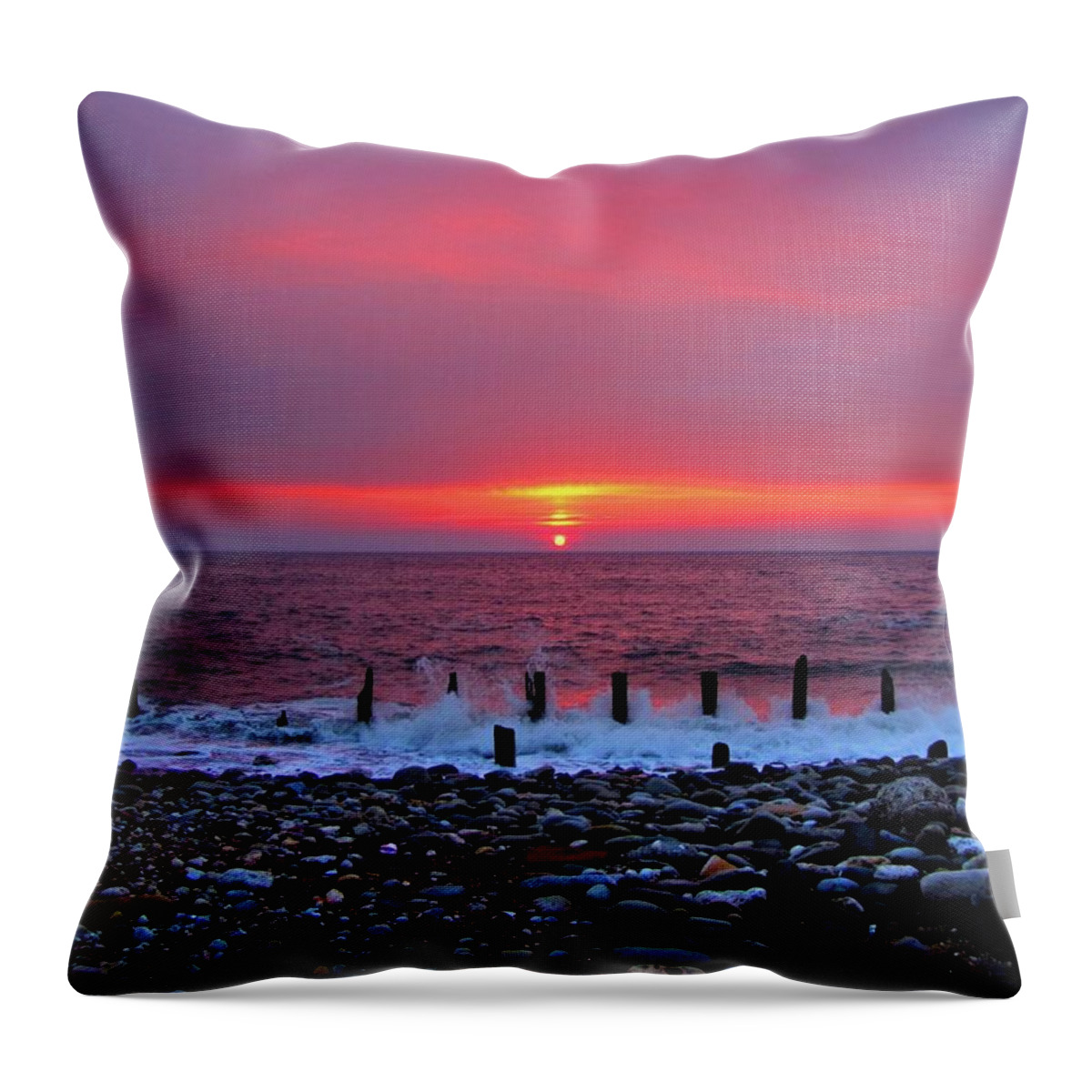 Scenics Throw Pillow featuring the photograph Open Furnace by Paul Downing
