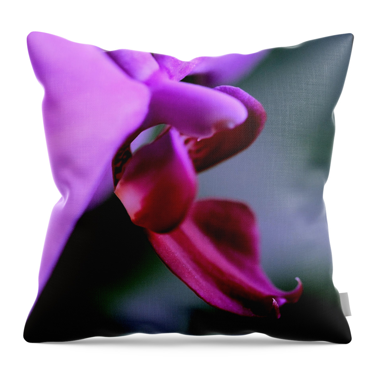 Flower Throw Pillow featuring the digital art Orchid Jewel by Sherry Hallemeier