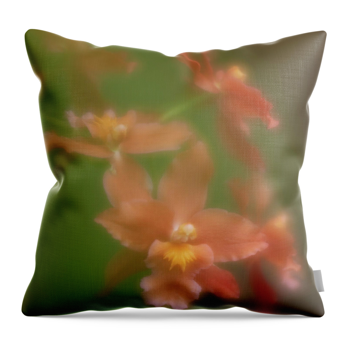 Flower Throw Pillow featuring the photograph Orchid by Minnie Gallman