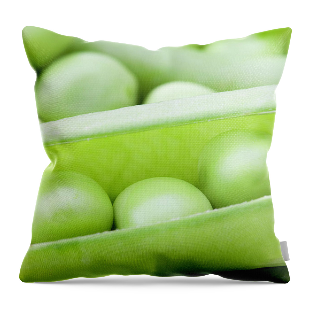 Pea Pod Throw Pillow featuring the photograph Organic Peas by Andrew Dernie