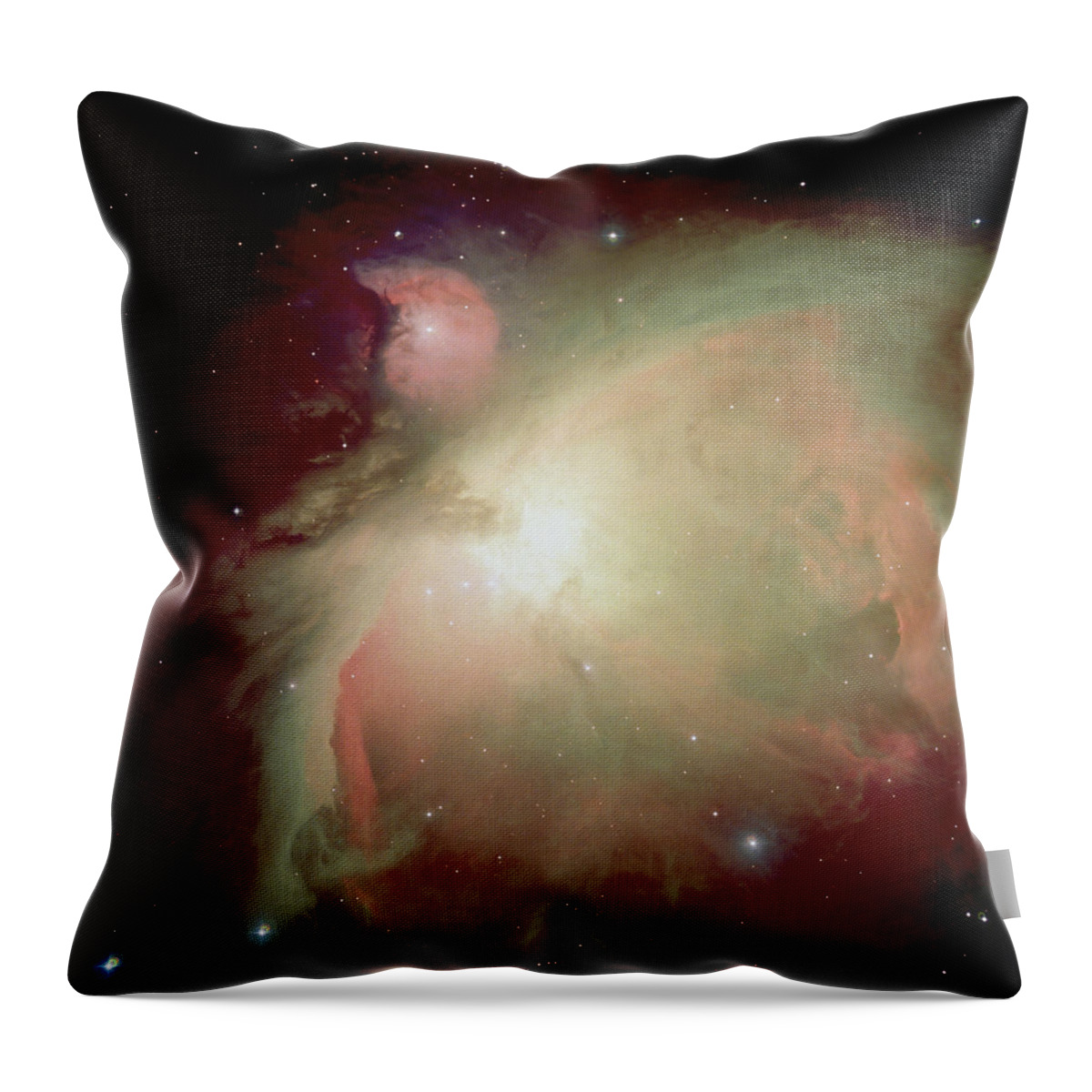 Outdoors Throw Pillow featuring the photograph Orion Nebula, View From Satellite by Stocktrek
