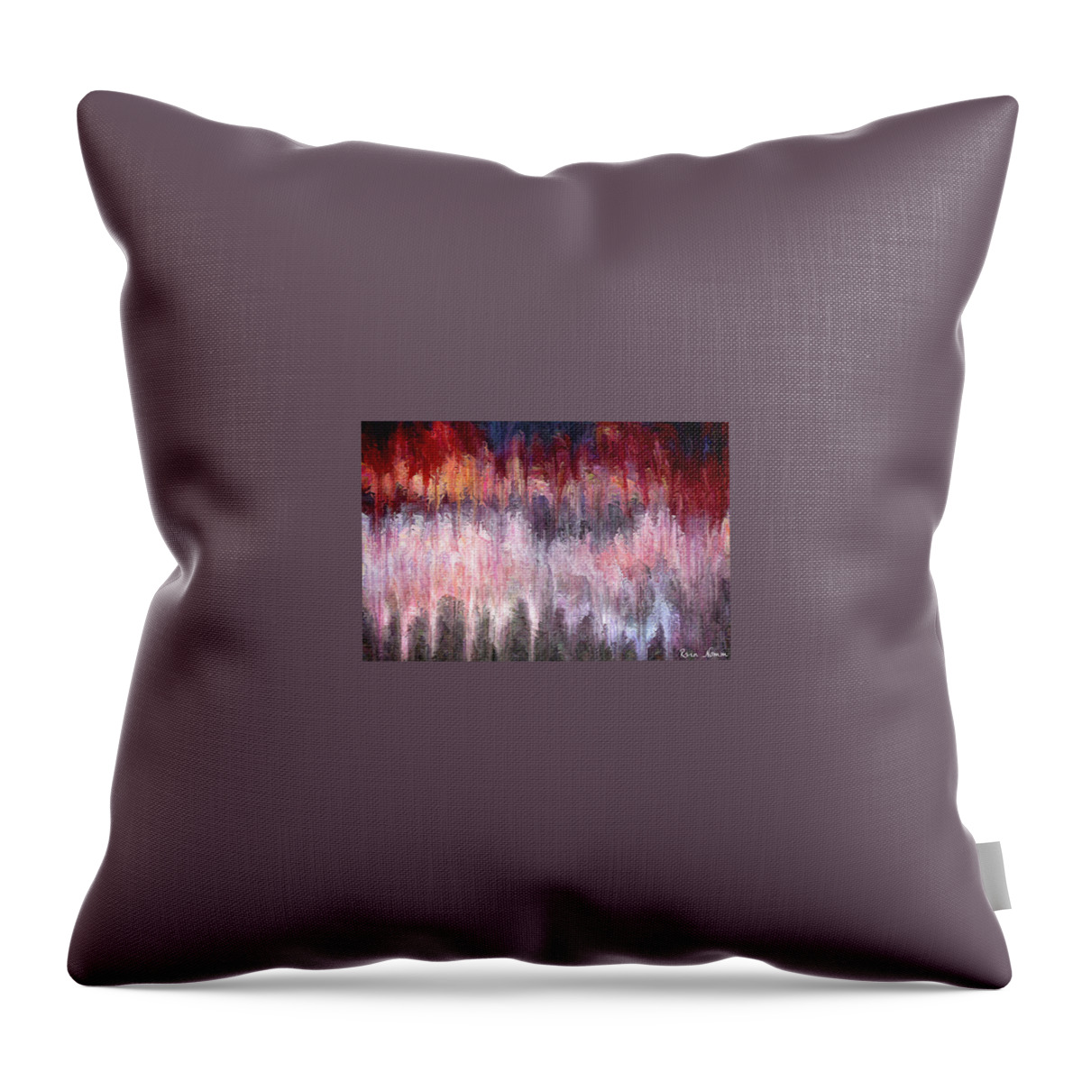  Throw Pillow featuring the mixed media Our Veil of Tears by Rein Nomm