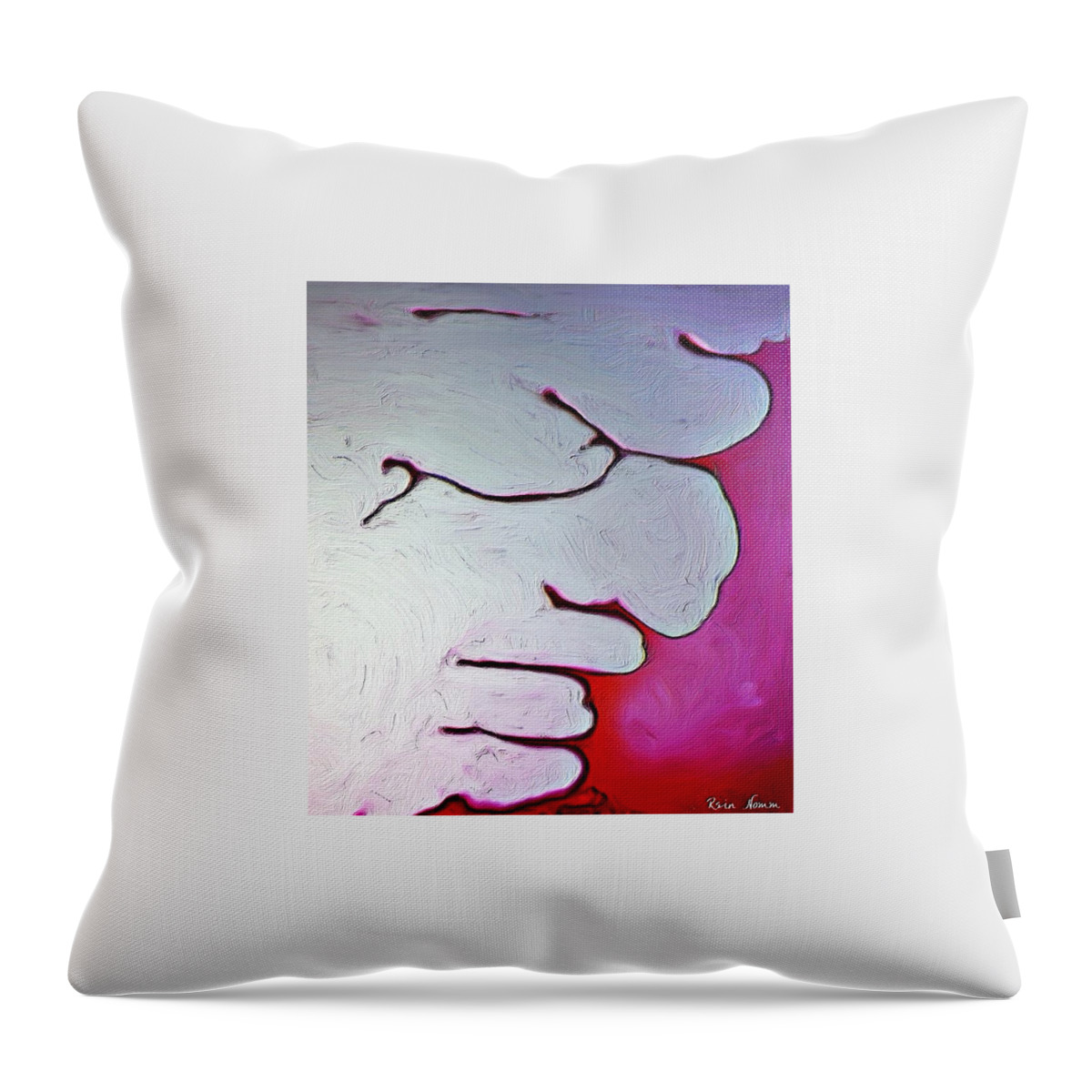  Throw Pillow featuring the digital art Over Stepping by Rein Nomm
