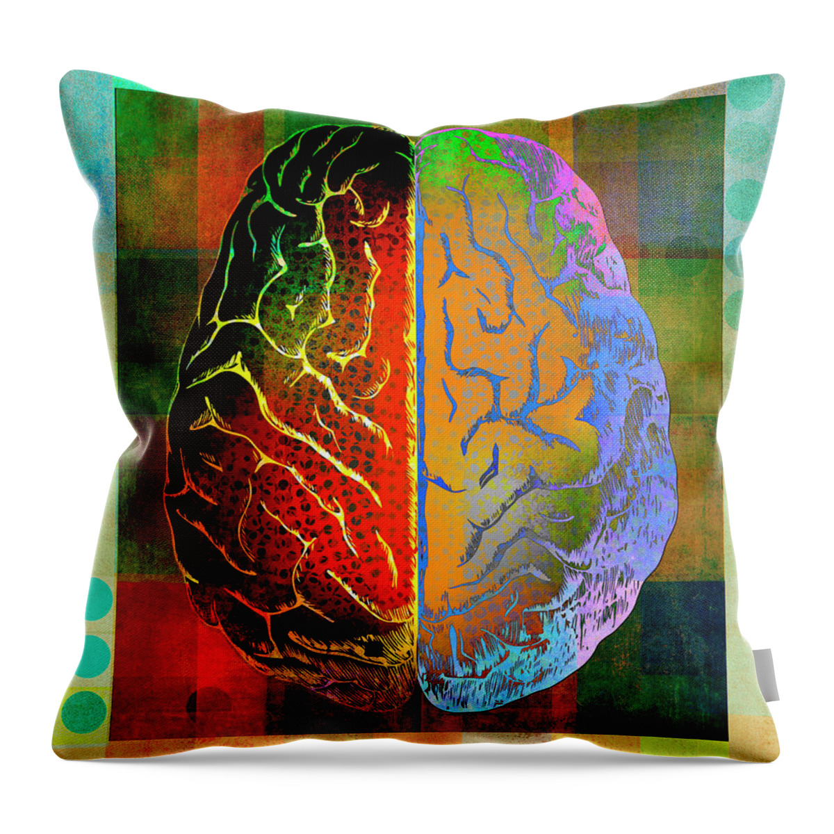 Abstract Throw Pillow featuring the photograph Overhead View Of Brightly Colored Right by Ikon Images