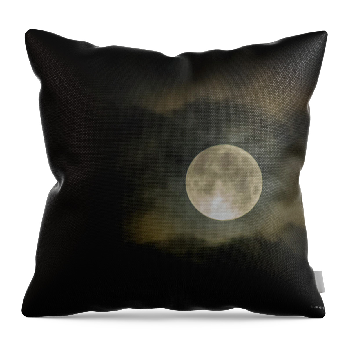 Lakeexpo Throw Pillow featuring the photograph Ozark Moon 1 by Al Griffin