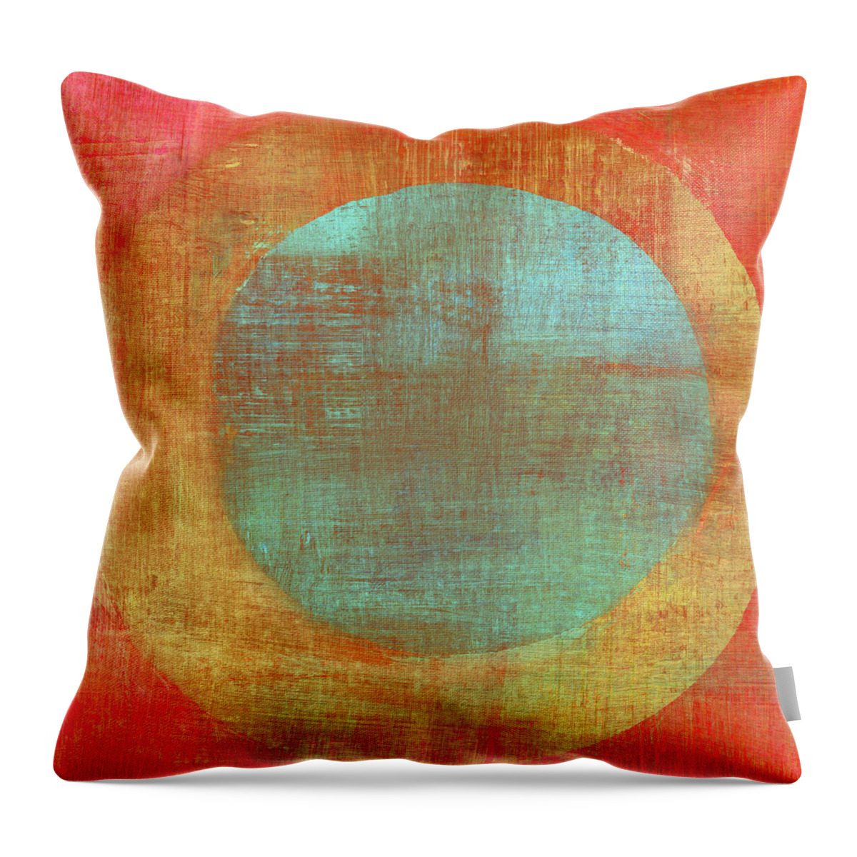 Art Throw Pillow featuring the photograph Painted Composition With Concentric by Qweek