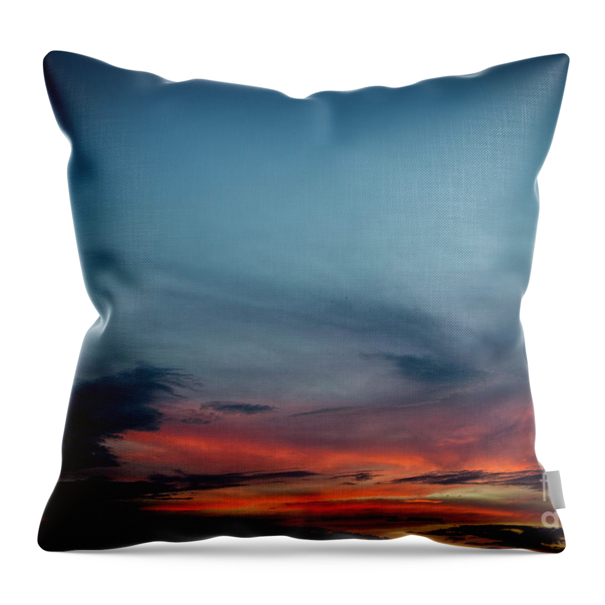 Sunset Throw Pillow featuring the photograph Painted Sunset by Kathy Strauss