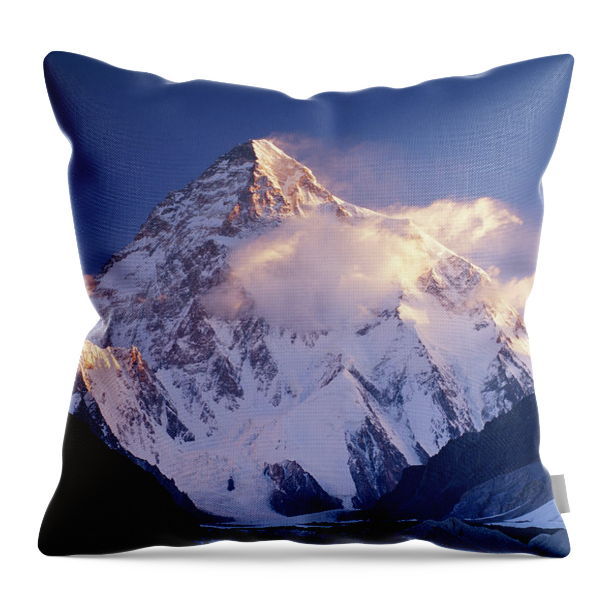 Scenics Throw Pillow featuring the photograph Pakistan, Karakorum Range, Concordia by Art Wolfe